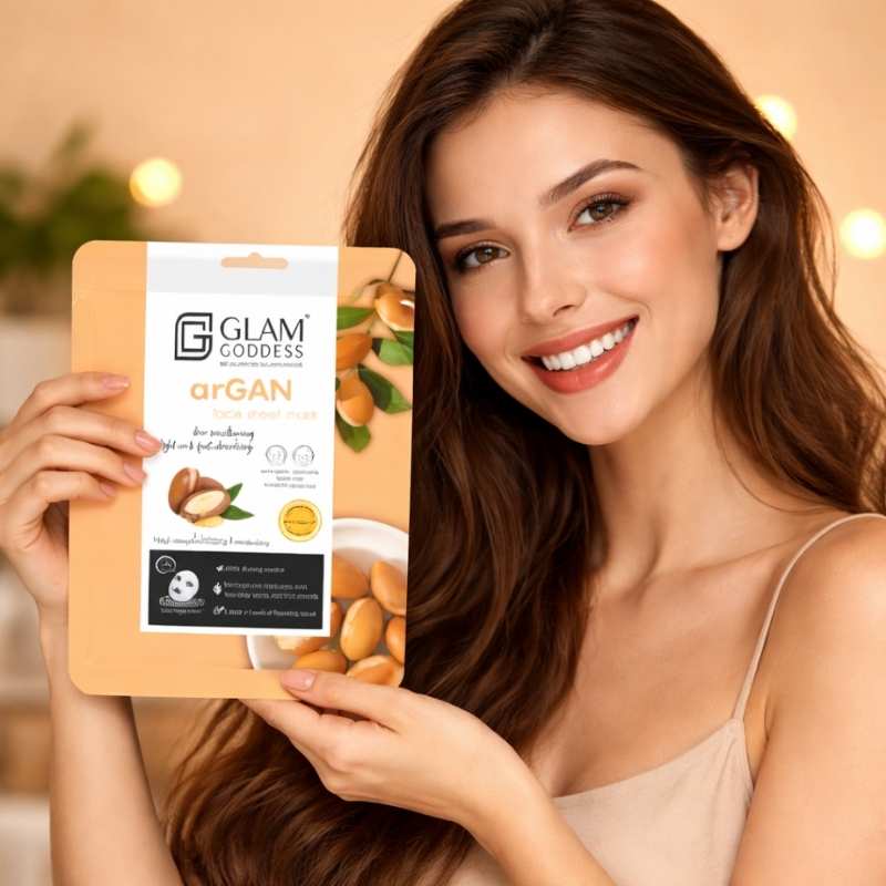 Glam Goddess Argan Face Mask Sheet With 3 Combo Pack