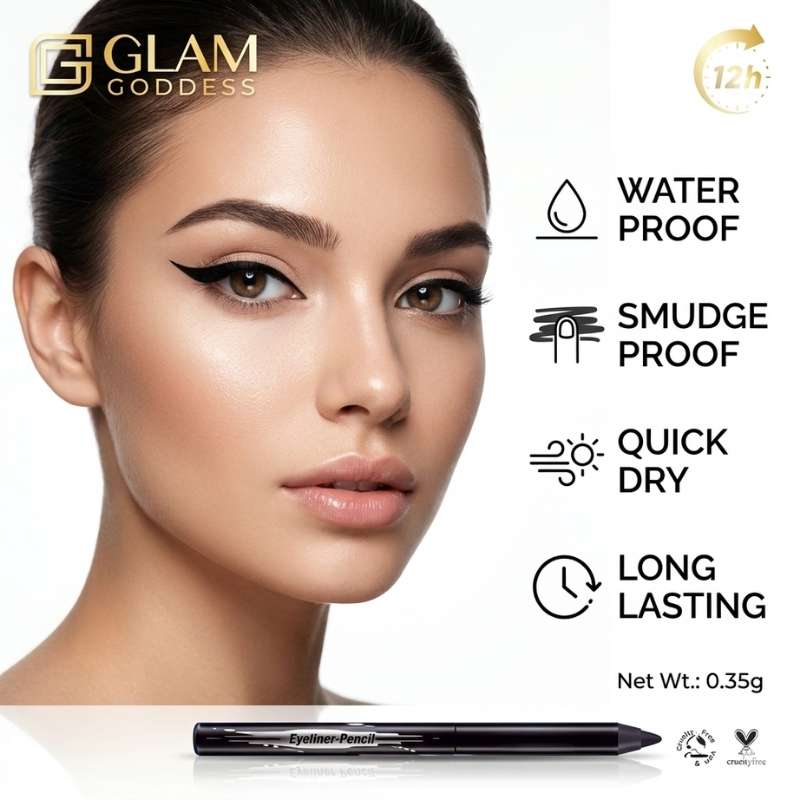 Glam Goddess Ultra Black Eyeliner Pencil 3 Combo Pack