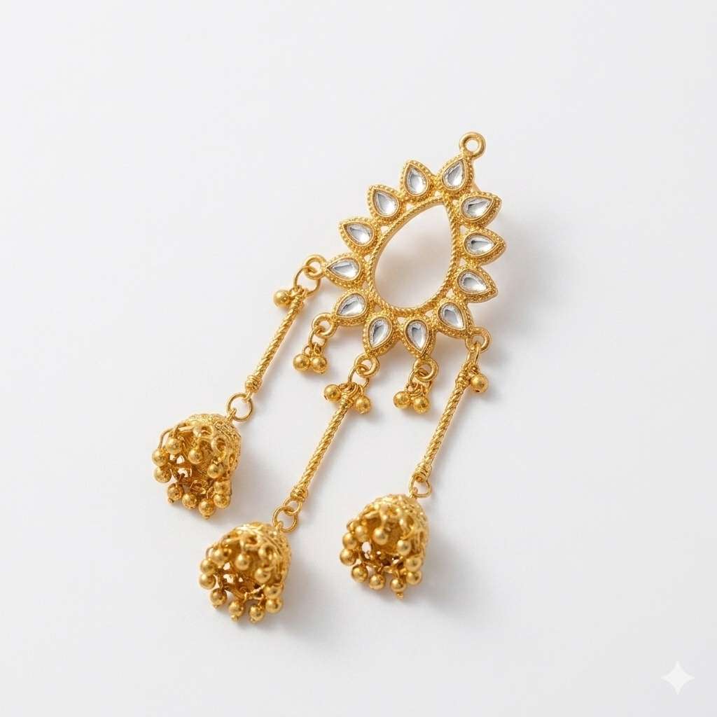 Latest Stylish Fancy Long Kashmiri Earrings For Women