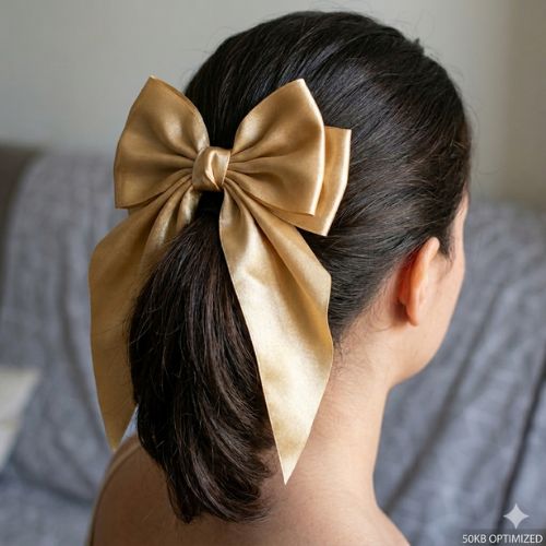 Lovely Gold Color Hair Bows For Women