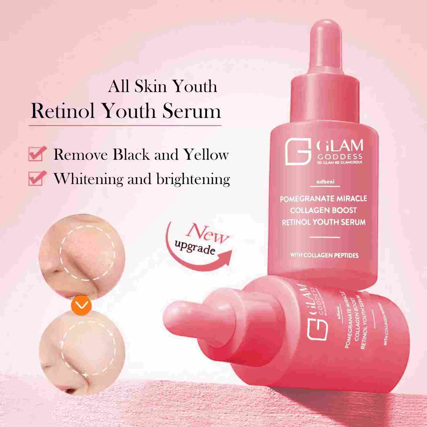 Glam Goddess Pomegranate Miracle Collagen Boost Retinol Youth Serum