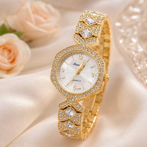 Beautiful Gold Plated Watch For Women