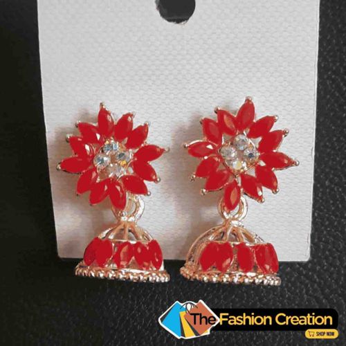 Beautiful Red Earrings For Girl