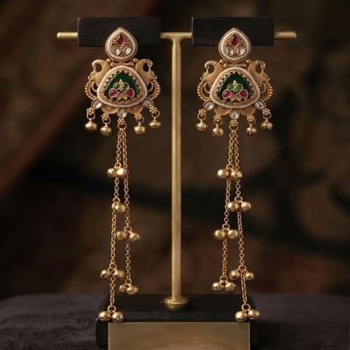 Beautiful Gold Long Earring For Women