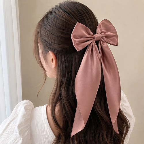 Mauve Hair Bow For Women & Girls