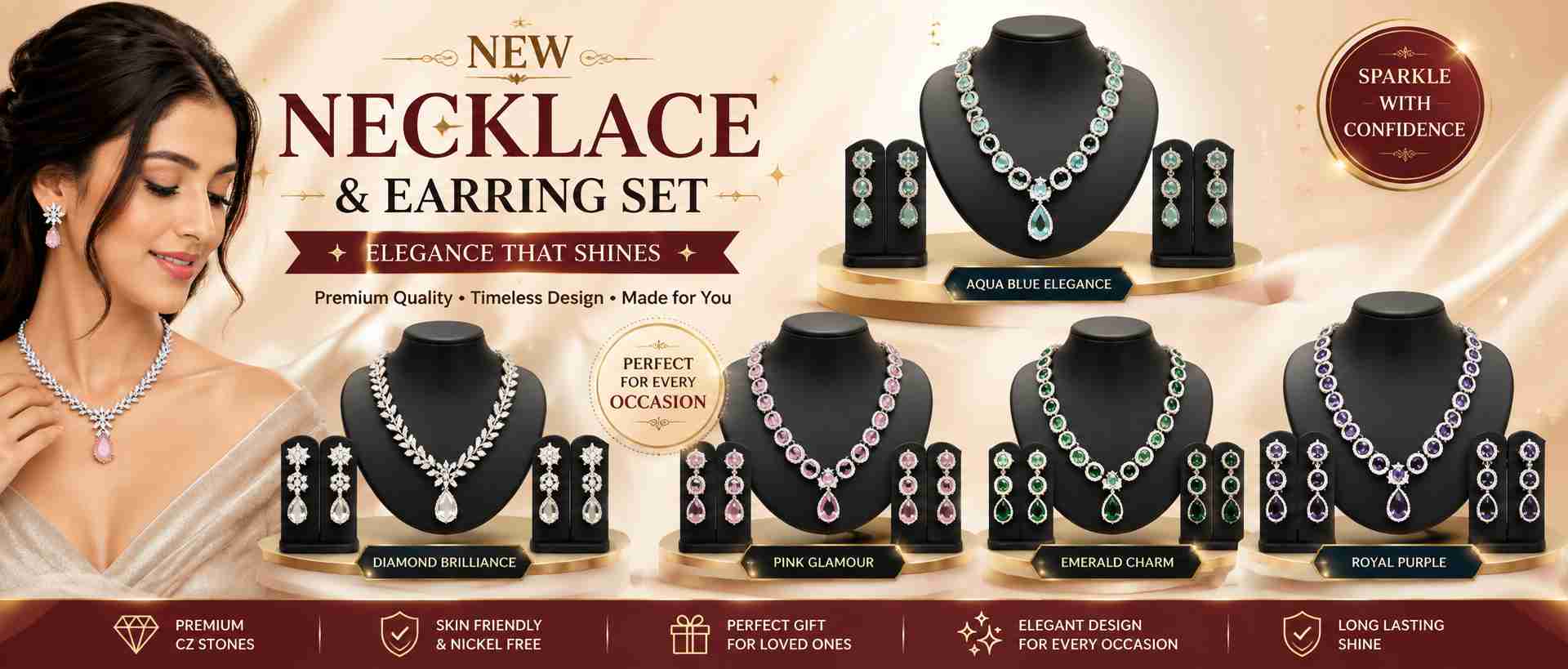 Handmade Artificial Jewellery Banner - The Fashion Creation